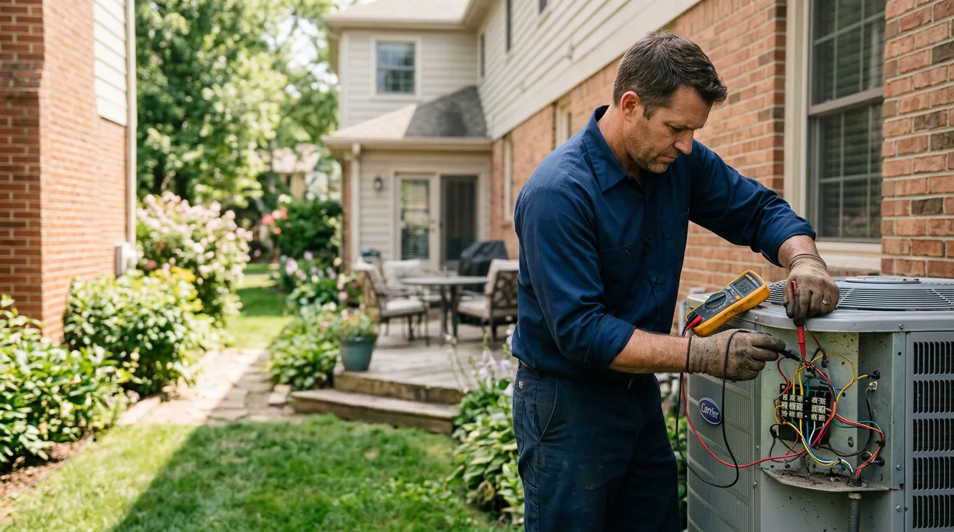 HVAC technician working near Moravia, IA